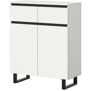 Höffner Highboard  Tomasa ¦ weiß ¦ Maße (cm): B: 80 H: 99