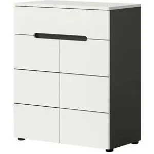 Höffner Sideboard   ¦ grau ¦ Maße (cm): B: 80 H: 94
