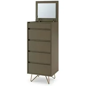 Höffner Kommode   ¦ grau ¦ Maße (cm): B: 45 H: 110