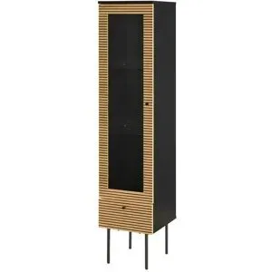 Höffner Vitrine   ¦ holzfarben ¦ Maße (cm): B: 40 H: 179