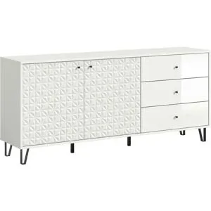 Höffner Sideboard  Prisma ¦ weiß ¦ Maße (cm): B: 169 H: 76