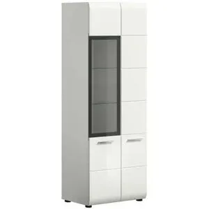 Höffner Vitrine   ¦ weiß ¦ Maße (cm): B: 60 H: 160