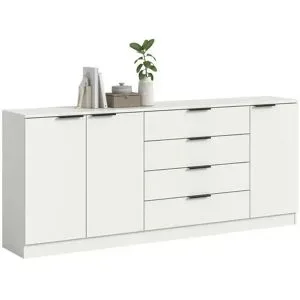 Höffner Sideboard  Kopenhagen ¦ weiß ¦ Maße (cm): B: 185 H: 80