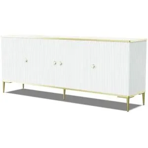 Höffner Sideboard   ¦ weiß ¦ Maße (cm): B: 182 H: 73