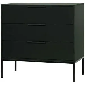 WOOOD Kommode  Adam ¦ schwarz ¦ Maße (cm): B: 94 H: 93
