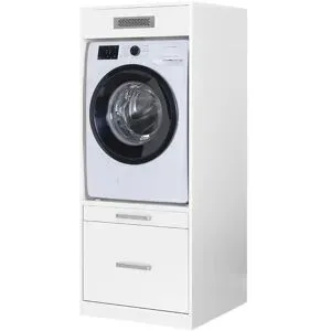 Höffner Waschmaschinenschrank  WaschRaum ¦ weiß ¦ Maße (cm): B: 67 H: 164 T: 68.0