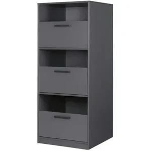 Höffner Wäscheschrank  WaschRaum ¦ grau ¦ Maße (cm): B: 67 H: 164 T: 68.0