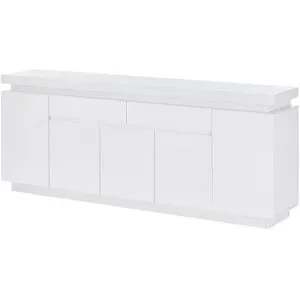 Höffner Sideboard  Torri ¦ weiß ¦ Maße (cm): B: 200 H: 81 T: 40.0