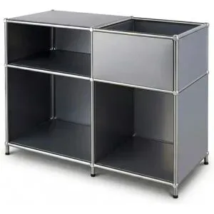 Floordirekt Metallregal   ¦ grau ¦ Maße (cm): B: 88 H: 65