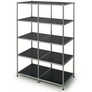Floordirekt Metallregal   ¦ schwarz ¦ Maße (cm): B: 78 H: 118