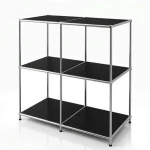 Floordirekt Metallregal   ¦ schwarz ¦ Maße (cm): B: 78 H: 82