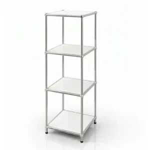 Floordirekt Metallregal   ¦ weiß ¦ Maße (cm): B: 30 H: 89