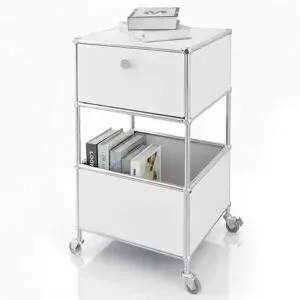 Floordirekt Metallregal   ¦ weiß ¦ Maße (cm): B: 40 H: 75
