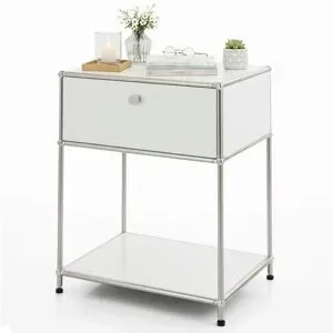 Floordirekt Metallregal   ¦ weiß ¦ Maße (cm): B: 50 H: 65