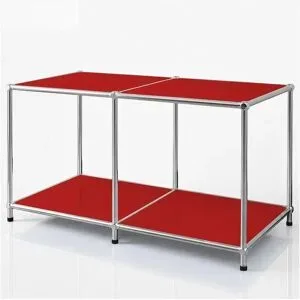 Floordirekt Metallregal   ¦ rot ¦ Maße (cm): B: 78 H: 46