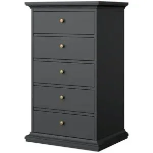 Höffner Kommode  Chester ¦ schwarz ¦ Maße (cm): B: 62,6 H: 104,5 T: 48.5