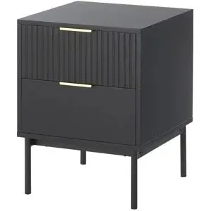 Höffner Nachtkommode  Nanno ¦ schwarz ¦ Maße (cm): B: 40 H: 52 T: 41.5