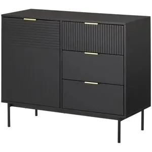Höffner Sideboard  Nanno ¦ schwarz ¦ Maße (cm): B: 100 H: 80 T: 41.5