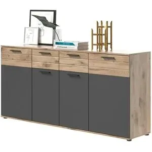 Höffner Kommode  Mason ¦ grau ¦ Maße (cm): B: 180 H: 87 T: 40.0