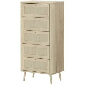 Roomers Kommode  Rafia Premium ¦ holzfarben ¦ Maße (cm): B: 60 H: 126 T: 40.0