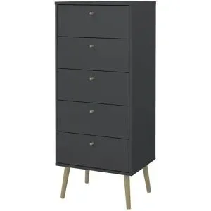 Höffner Kommode  Bonito ¦ grau ¦ Maße (cm): B: 50,2 H: 120,1 T: 39.1