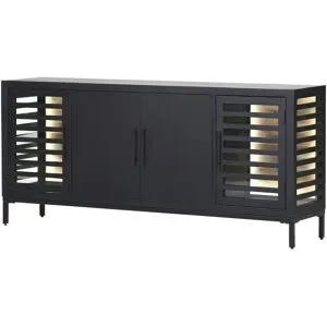 Höffner Sideboard  Masca ¦ schwarz ¦ Maße (cm): B: 180 H: 80 T: 43.0