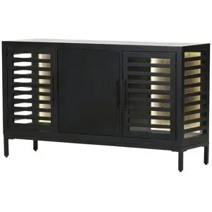 Höffner Sideboard  Masca ¦ schwarz ¦ Maße (cm): B: 140 H: 80 T: 43.0