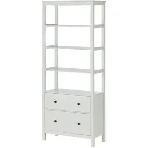 Höffner Regal aus Massivholz Landliv ¦ weiß ¦ Maße (cm): B: 82 H: 197 T: 39.5