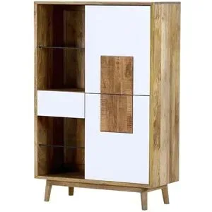 Höffner Highboard  Cabinet ¦ holzfarben ¦ Maße (cm): B: 90 H: 135 T: 40.0