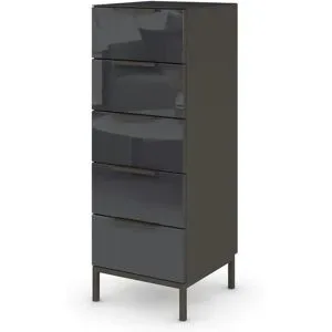 Höffner Kommode  Frome ¦ schwarz ¦ Maße (cm): B: 40 H: 110