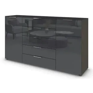 Höffner Sideboard  Flipp ¦ schwarz ¦ Maße (cm): B: 180 H: 99