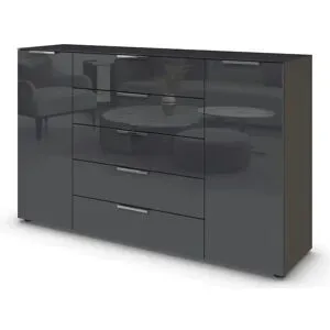 Höffner Sideboard  Flipp ¦ schwarz ¦ Maße (cm): B: 160 H: 99