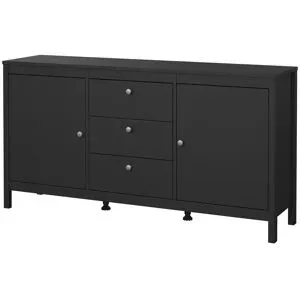 Höffner Sideboard  Madron ¦ schwarz ¦ Maße (cm): B: 151,4 H: 79,7 T: 38.4