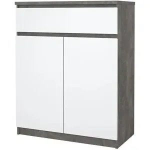 Höffner Sideboard  Nardo ¦ weiß ¦ Maße (cm): B: 80,4 H: 100,4 T: 40.0