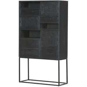 Höffner Higboard  Nook ¦ schwarz ¦ Maße (cm): B: 90 H: 160 T: 37.0