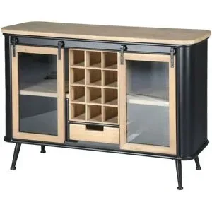 Höffner Sideboard  Imola ¦ schwarz ¦ Maße (cm): B: 119,5 H: 80,5 T: 39.5