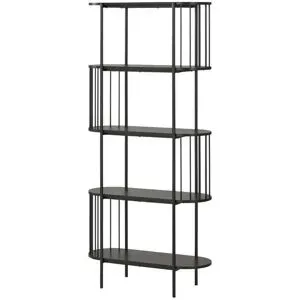 Höffner Regal  Hella ¦ schwarz ¦ Maße (cm): B: 80 H: 172 T: 34.0