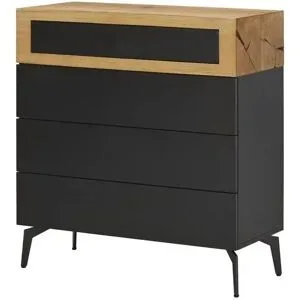 Höffner Kommode  Enego ¦ schwarz ¦ Maße (cm): B: 90 H: 97 T: 40.0