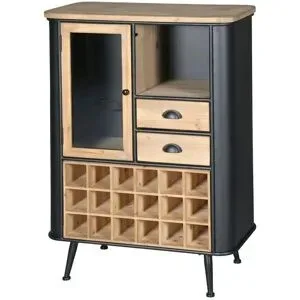 Höffner Highboard  Imola ¦ schwarz ¦ Maße (cm): B: 80 H: 108 T: 40.0