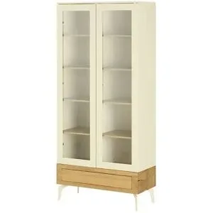 Höffner Vitrine  Enego ¦ beige ¦ Maße (cm): B: 90 H: 197 T: 40.0