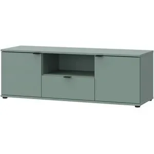 Höffner TV-Lowboard  Gannano ¦ grün ¦ Maße (cm): B: 129,8 H: 43,9 T: 41.3