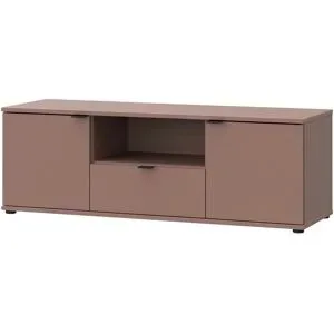 Höffner TV-Lowboard  Gannano ¦ rot ¦ Maße (cm): B: 129,8 H: 43,9 T: 41.3