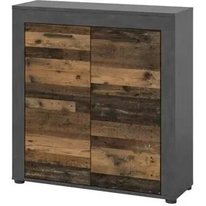 Höffner Highboard  Bardenas ¦ schwarz ¦ Maße (cm): B: 80 H: 88 T: 35.0