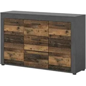 Höffner Sideboard  Bardenas ¦ schwarz ¦ Maße (cm): B: 125 H: 80
