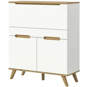 Höffner Sekretär  Torso ¦ weiß ¦ Maße (cm): B: 100 H: 118 T: 40.0