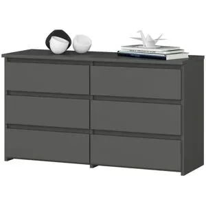 Höffner Kommode  Carla ¦ grau ¦ Maße (cm): B: 100 H: 57