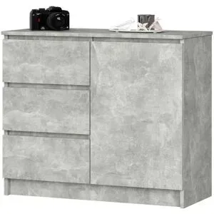 Höffner Kommode  Kubra ¦ grau ¦ Maße (cm): B: 80 H: 77