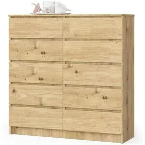 Höffner Kommode mit 10 Schubladen Kersten ¦ holzfarben ¦ Maße (cm): B: 120 H: 121