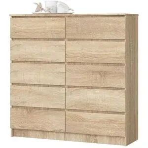 Höffner Kommode mit 10 Schubladen Kersten ¦ holzfarben ¦ Maße (cm): B: 120 H: 121