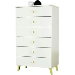 Höffner Kommode mit 6 Schubladen Lara ¦ beige ¦ Maße (cm): B: 60 H: 104